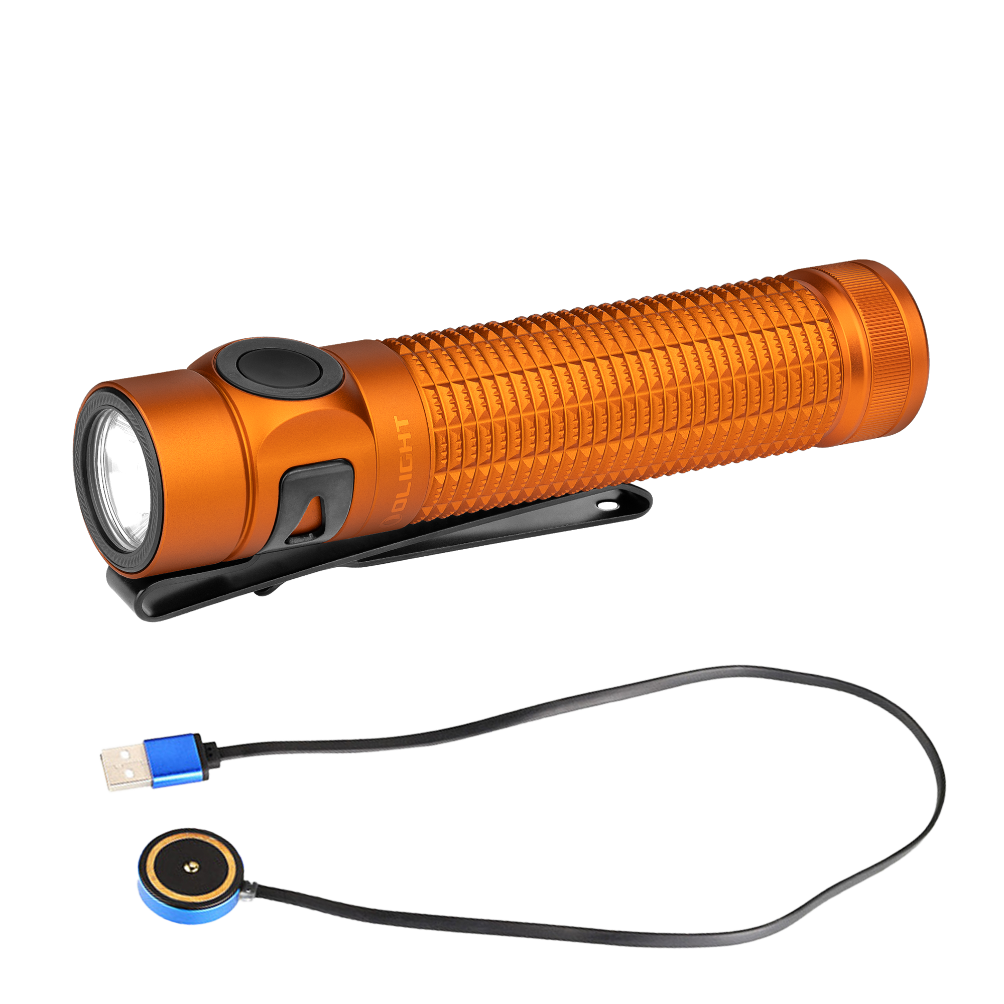 オーライト olight Baton 4 Pro オレンジ　1600LM Olight Baton 4 Pro 1600 Lumen Rechargeable EDC Flashlight - Orange